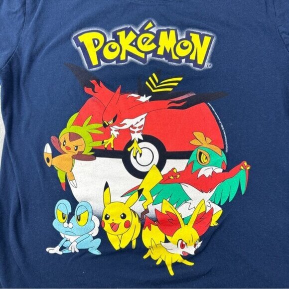 Pokemon Full Front T-Shirt Size Large Mens (2016) Pre-Owned Short Sleeve - Picture 1 of 6